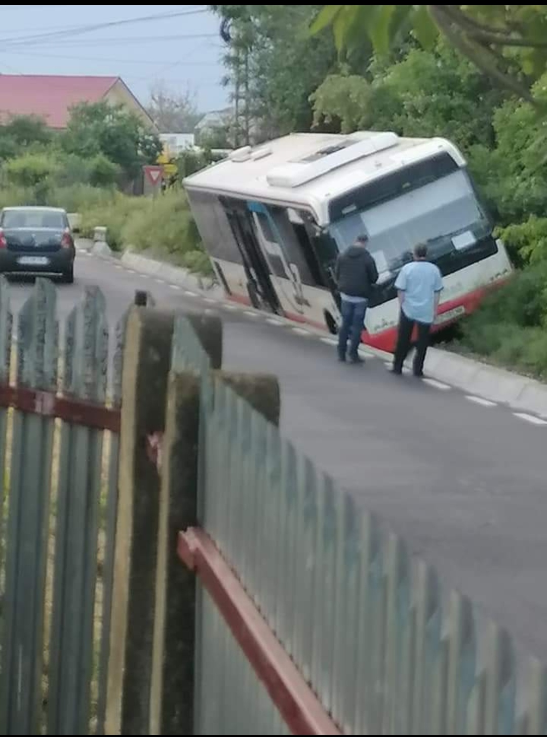 Autobuz în șanț la Nișcov. Cum s-a întâmplat