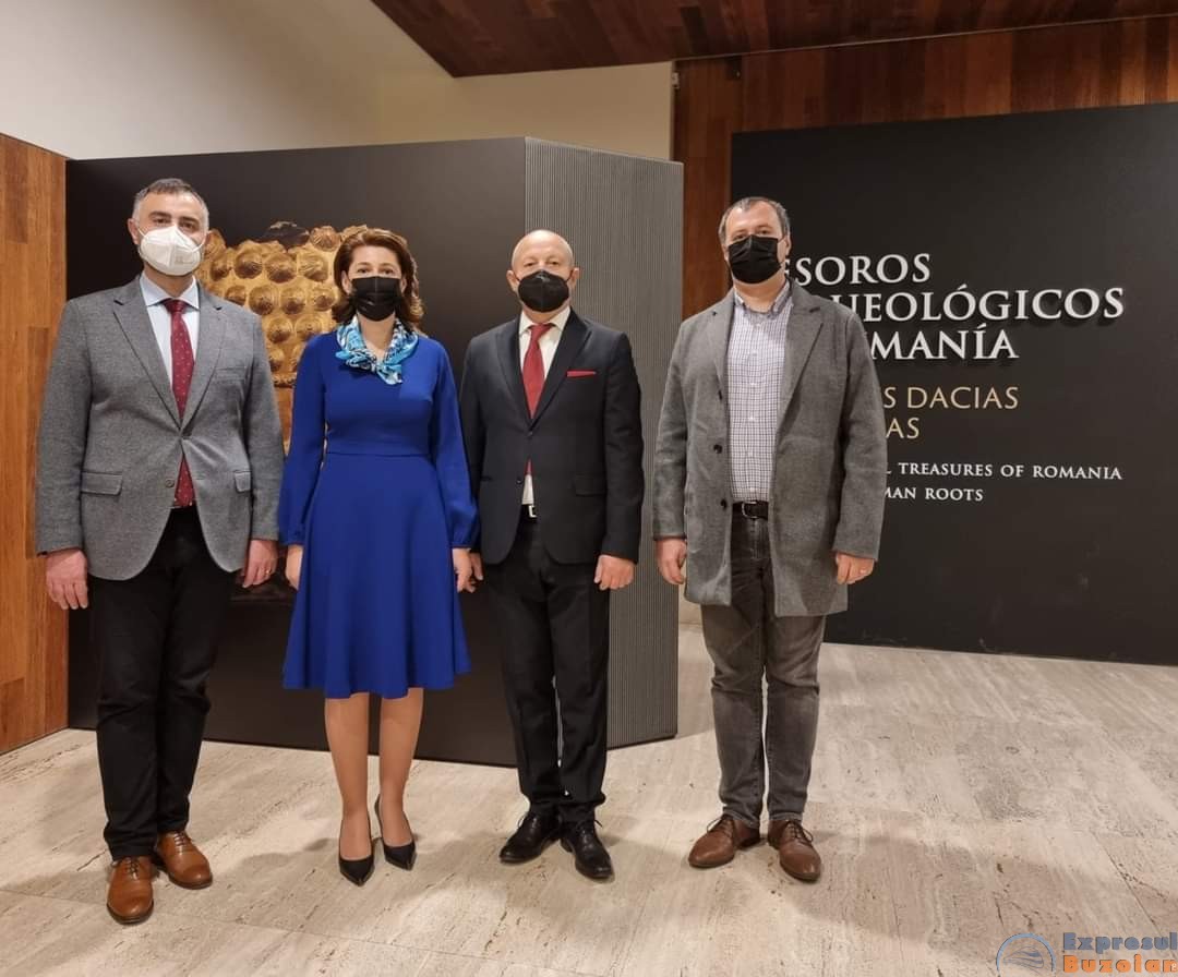 Președintele Consiliului Județean și delegația Muzeului Județean,  la Muzeul Național de Arheologie din Madrid