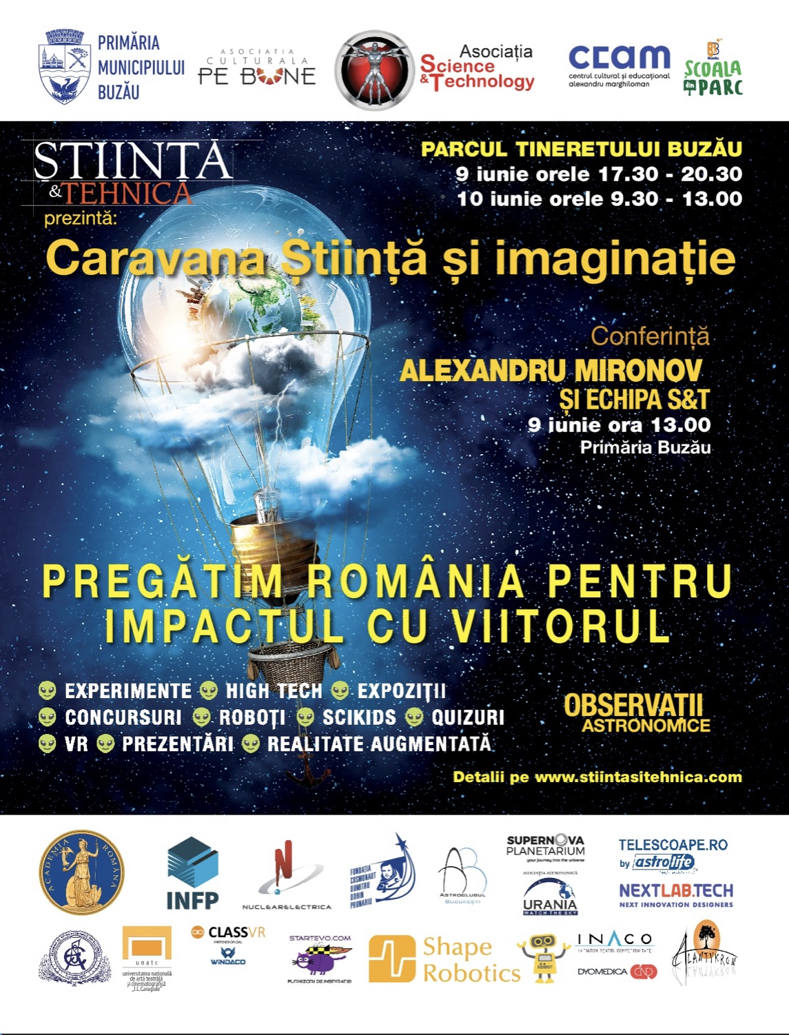 Caravana Știință&Imaginație invită buzoienii la un spectacol al științei