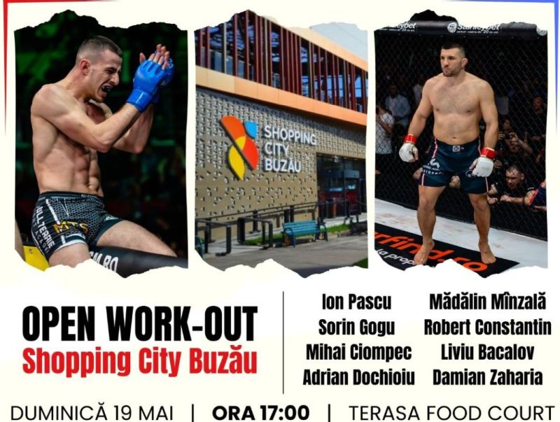 Trei mari campioni în Buzău: Antrenament deschis cu Ion Pascu, Andrei Stoica și Bogdan Dinu în Shopping City Buzău