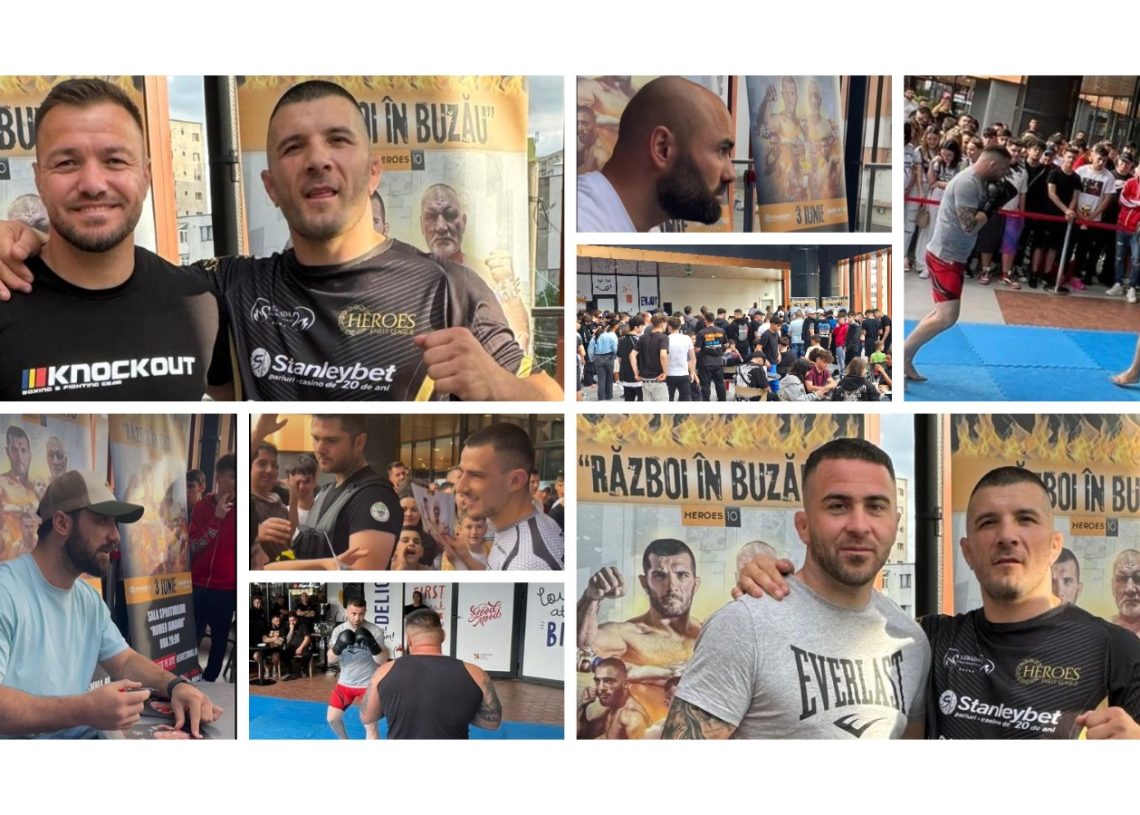 Eveniment de amploare la Shopping City Buzău. Ion Pascu, Andrei Stoica și Bogdan Dinu, promotori ai galei ”Heroes 10”