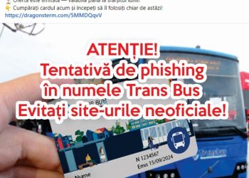 Atenție! Tentativă de phishing în numele Trans Bus – Evitați site-urile neoficiale!
