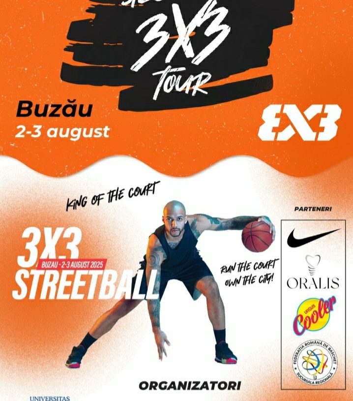 Turneul Național de Baschet 3×3 transformă centrul Buzăului într-o arenă sportivă!