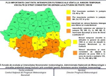 Avertizare meteo în Buzău: Rafale de până la 85 km/h lovesc județul