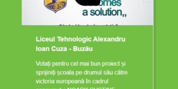 Singura echipă din Buzău în competiția NOARK are nevoie de sprijinul comunității. Elevii Liceului Tehnologic „Alexandru Ioan Cuza” propun un dispozitiv inovator