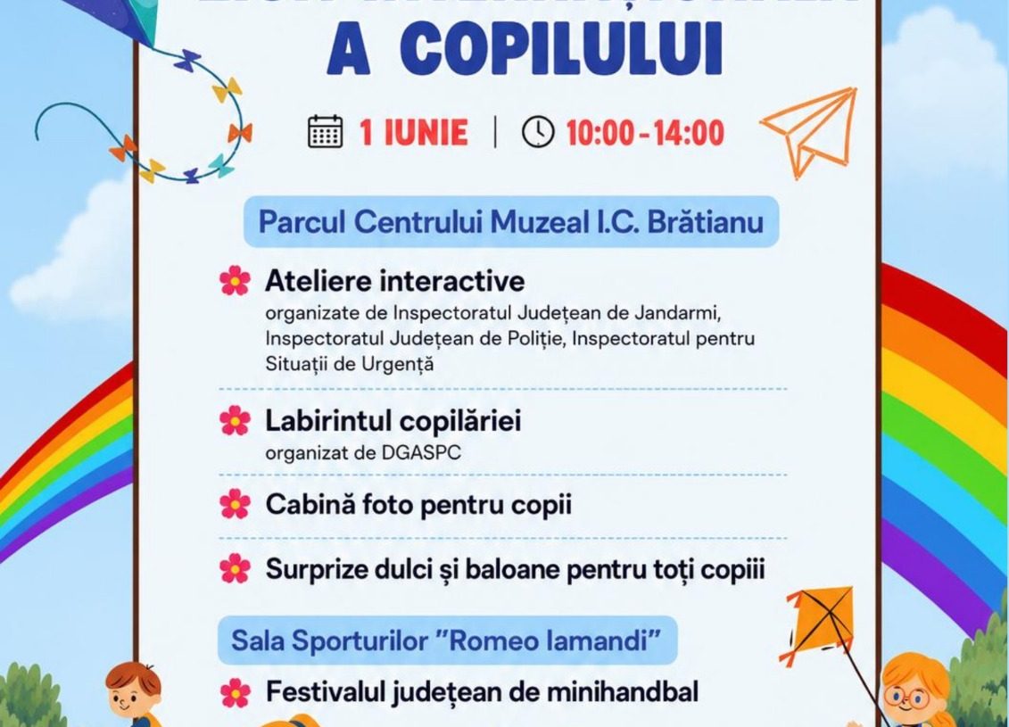1 Iunie – O zi plină de surprize pregătite de Consiliul Județean Buzău pentru cei mici